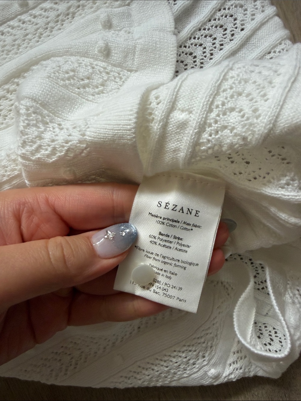 EUC sezane davie cardigan ecru size medium - Picture 10 of 16